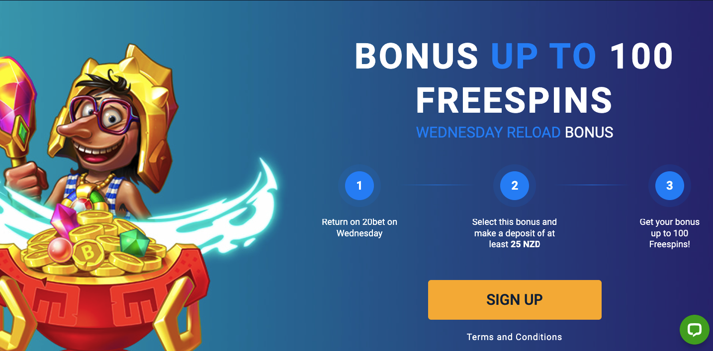 20Bet - 100 Free Spins